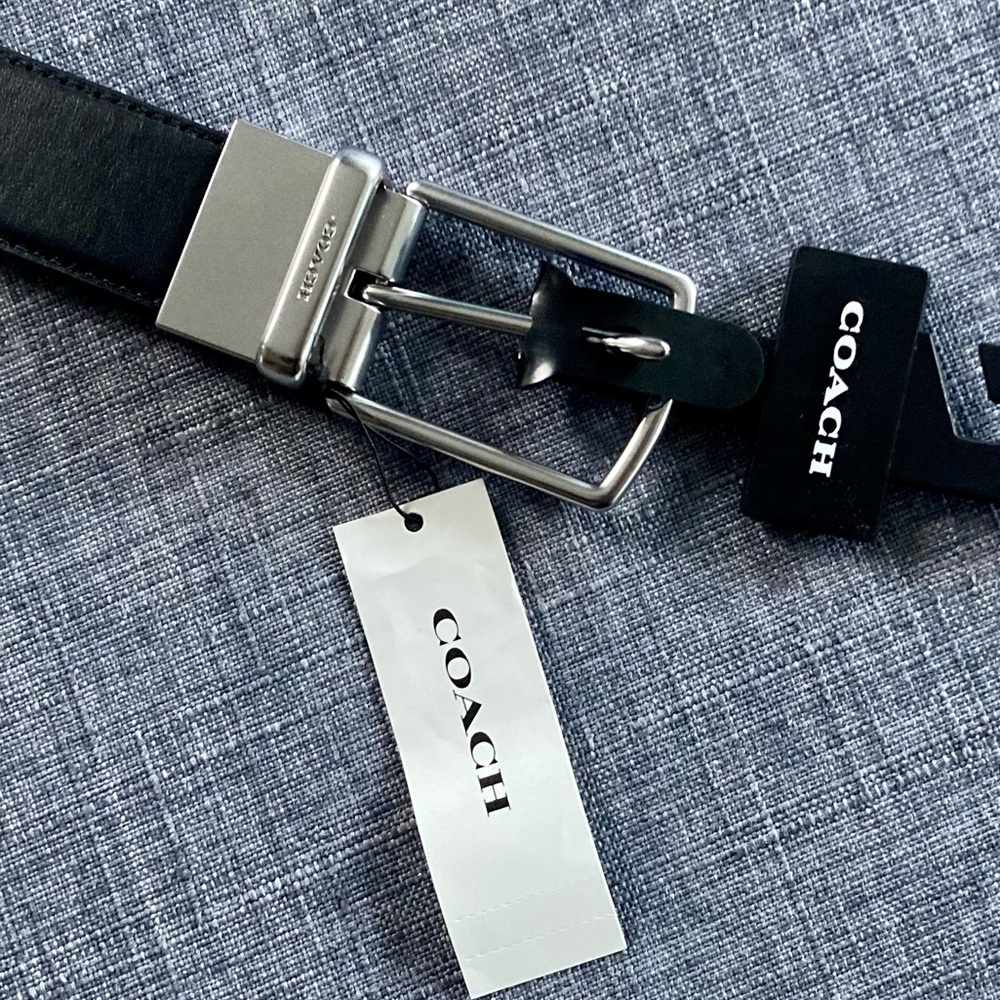 Coach Harness Buckle Cut To Size Reversible Belt - Picture 3 of 6
